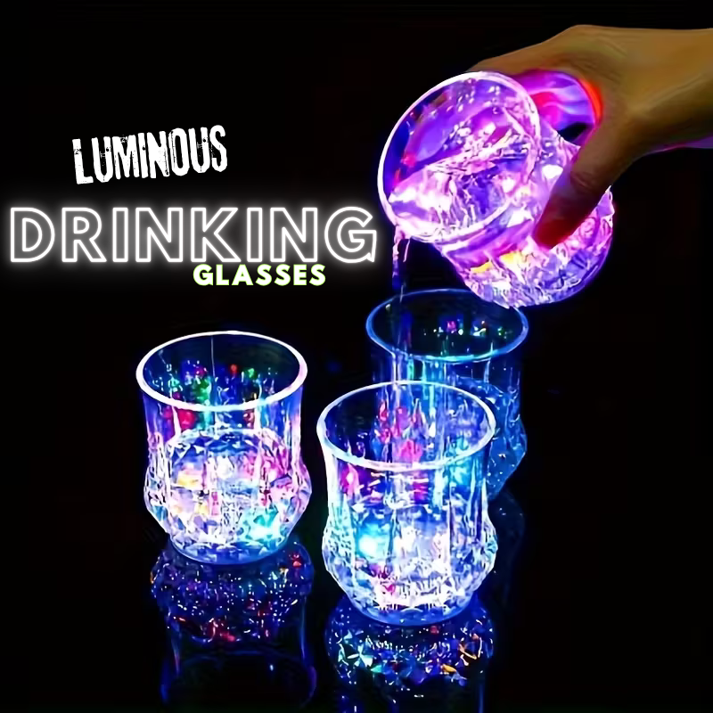 2 Luminous Drinking Glasses