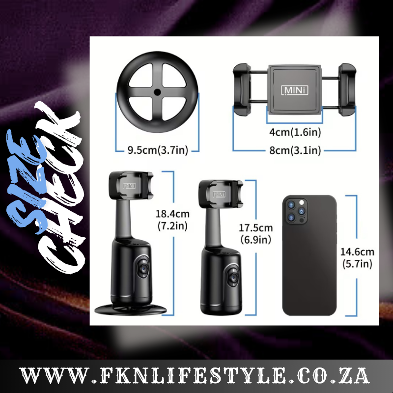 Auto Face Tracking Phone Holder – 360° SA TikTok Flex