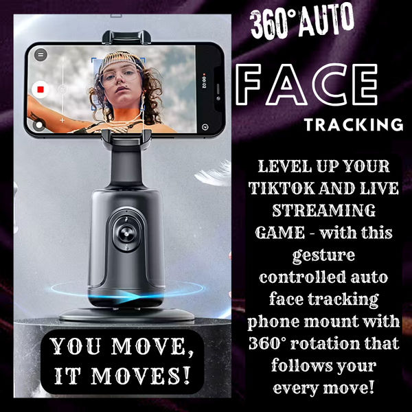 Auto Face Tracking Phone Holder – 360° SA TikTok Flex