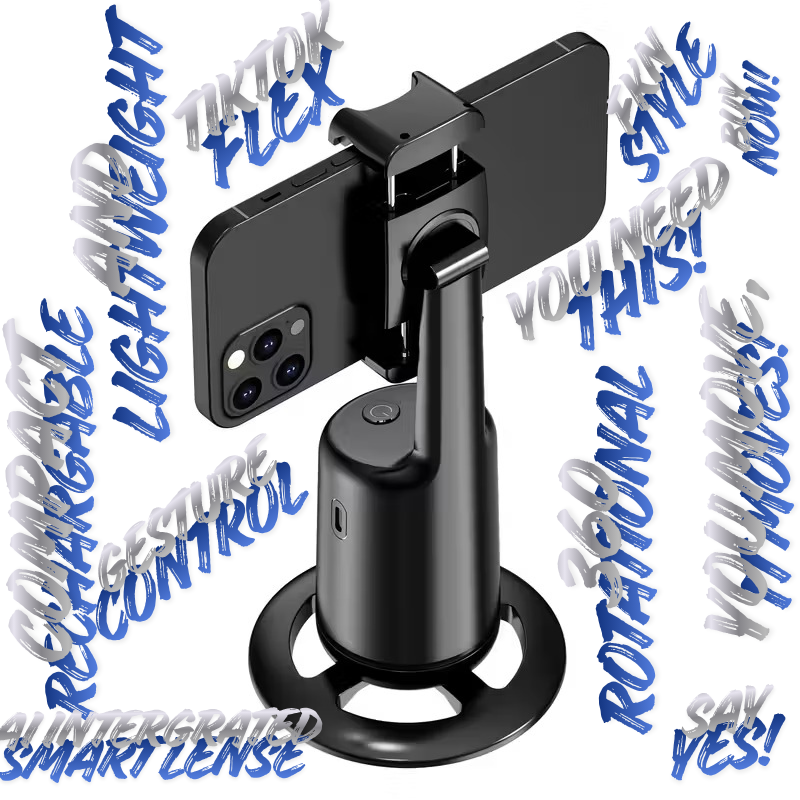 Auto Face Tracking Phone Holder – 360° SA TikTok Flex