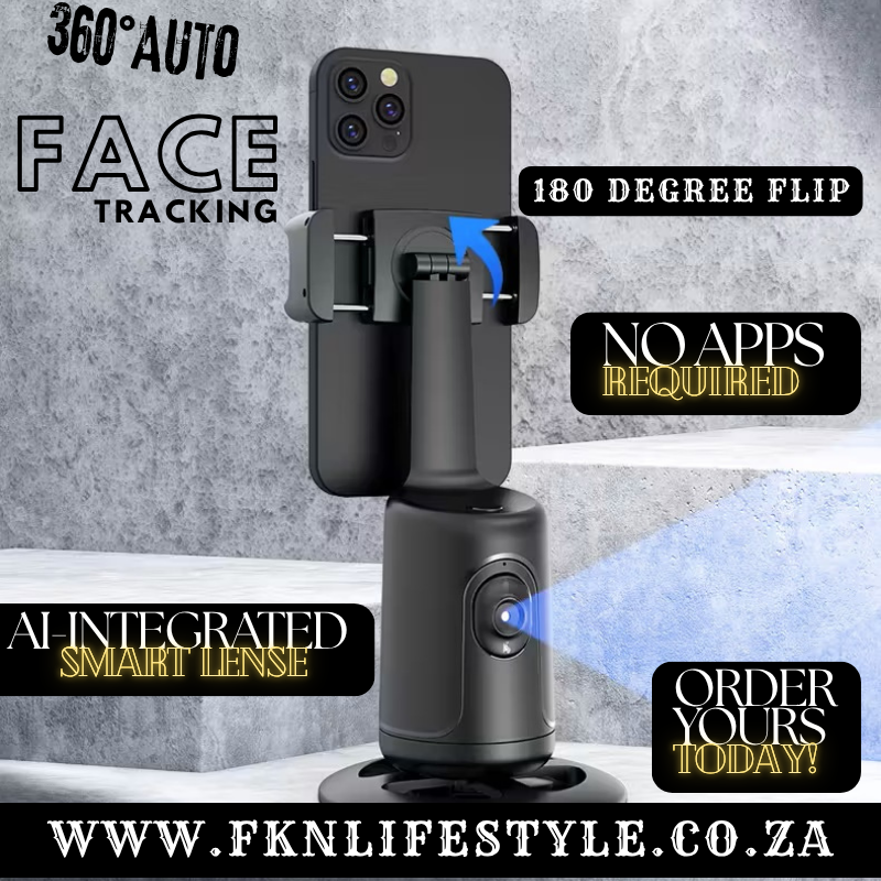 Auto Face Tracking Phone Holder – 360° SA TikTok Flex